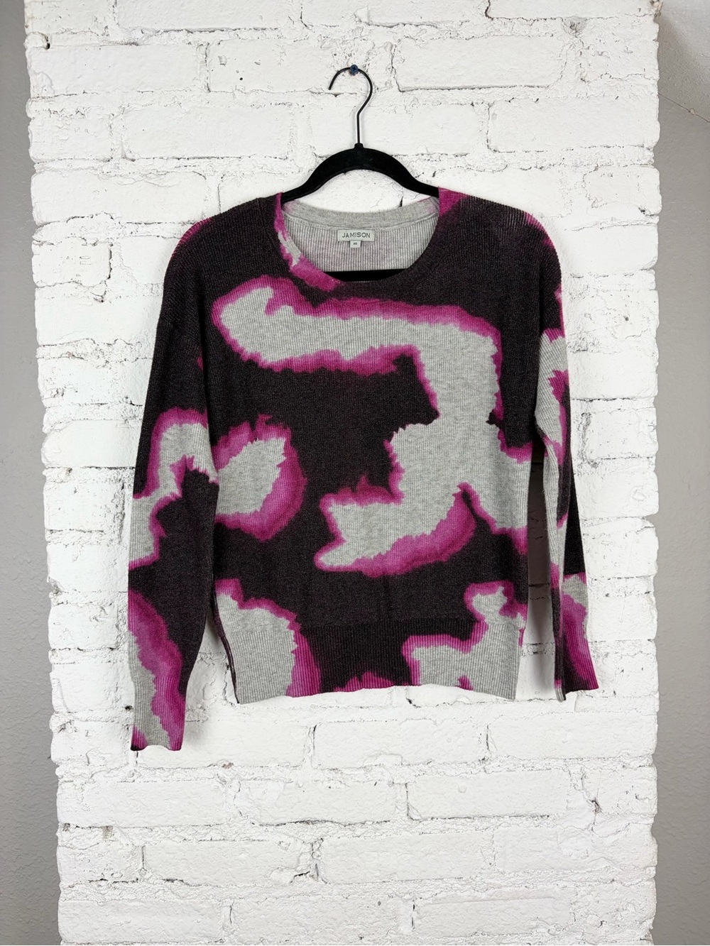 Evereve Jamison Penelope Ribbed Tie Dye Sweater Crew XS